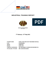 Industrial Training Report - Anis Hidayah