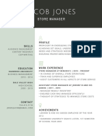 Professional Store Manager Resume