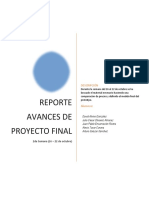 Reporte de Avances Del Proyecto