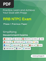 RRB NTPC E: Phase I Previous Paper