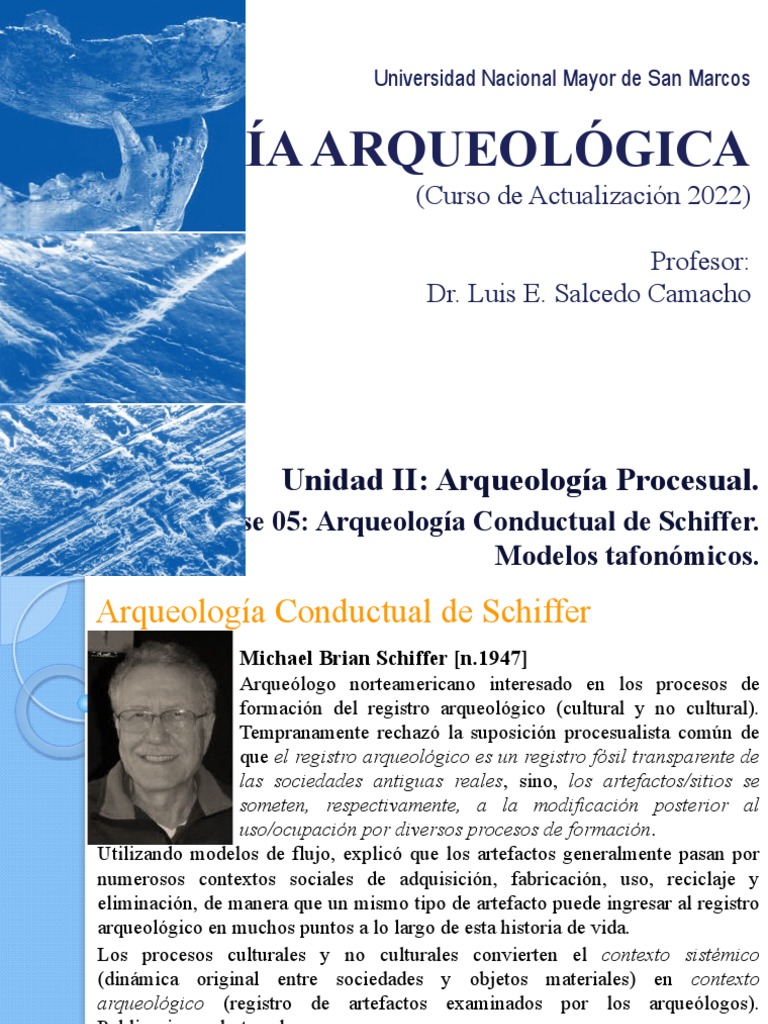 Clase 05 Arqueología Conductual de Schiffer Modelos Tafonómicos | PDF ...