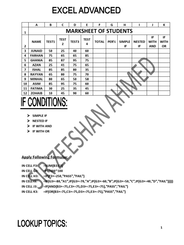Excel Formulas & Functions Guide | PDF | Software Design | Data Model