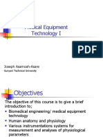 Medical Equipment Technology I: Joseph Asamoah-Asare