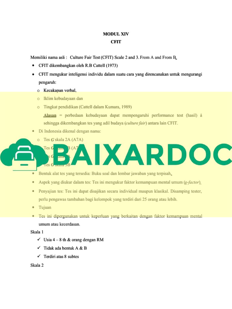 Tes cfit pdf