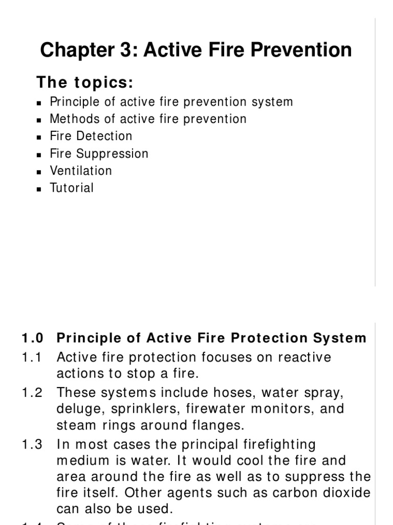 Fire Prevention Systems Guide | PDF | Fire Sprinkler System | Firefighting