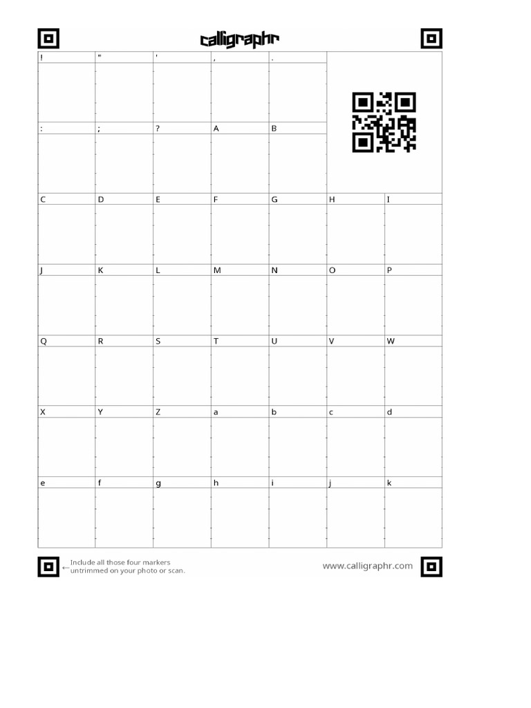 Calligraphr Template PDF