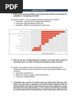 Lead Scoring Subjective Questions