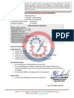 Certificado de Luces de Emergencia-Chaclacayo