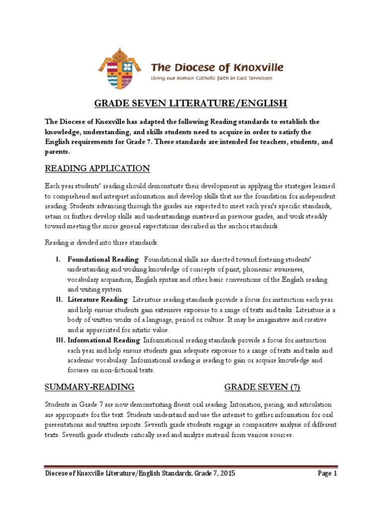 Grade Seven Reading | PDF | Reading Comprehension | English Language