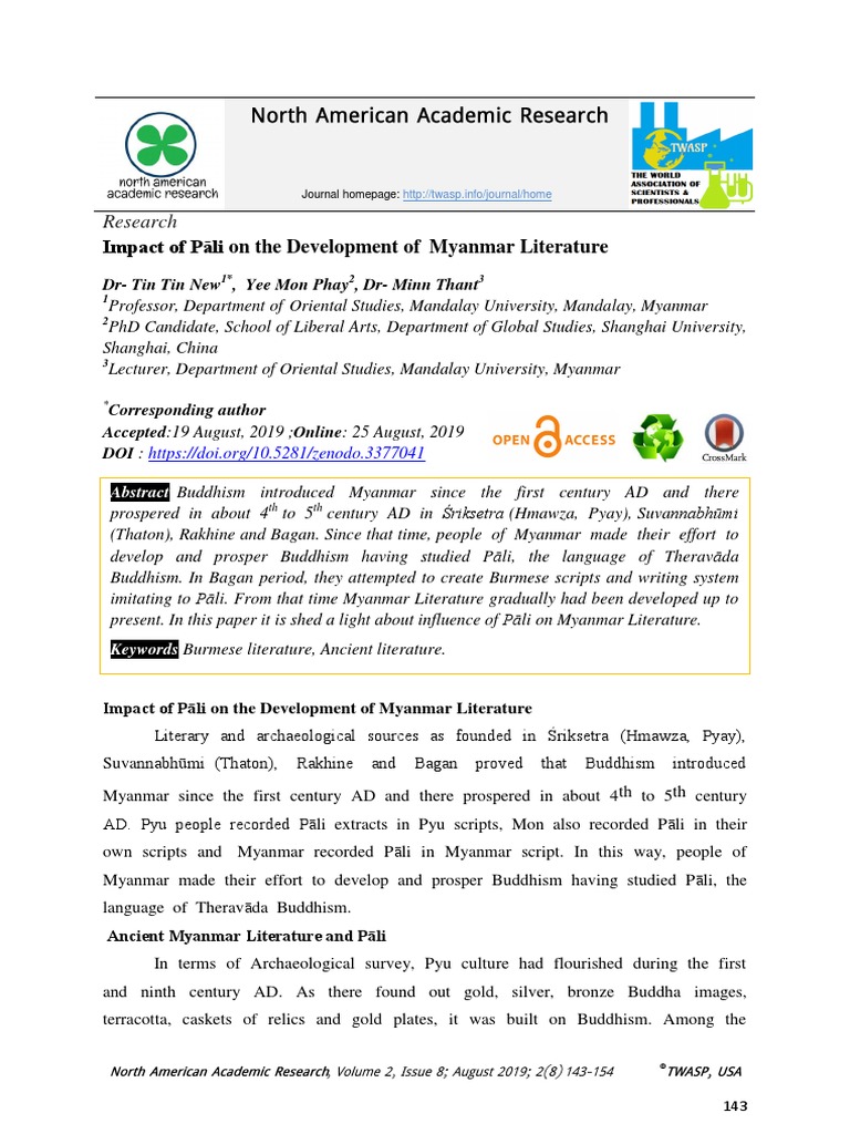 143154 Pali Literature PDF Pali Indian Religions