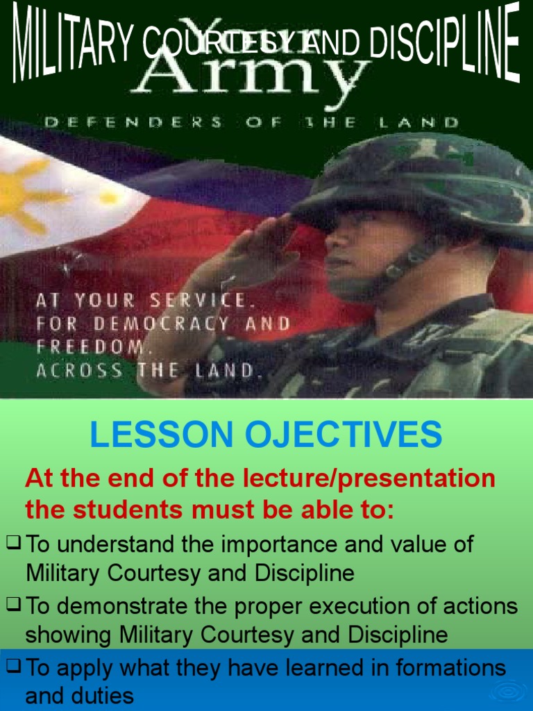 essay about military courtesy and discipline