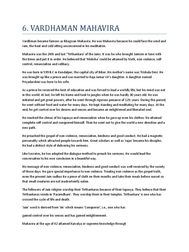 Vardhaman Mahavira PDF Āstika Indian Religions