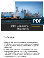 Lec01 Definition of Industrial Engineering