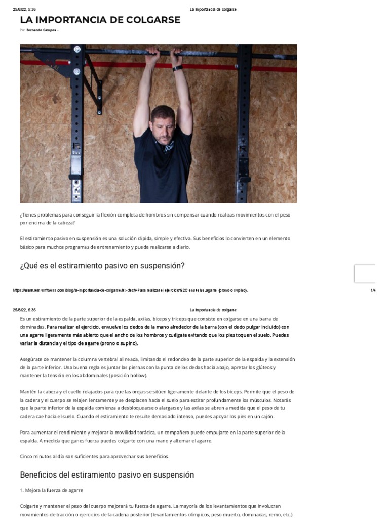 La Importancia de Colgarse | PDF | Hombro | Anatomía