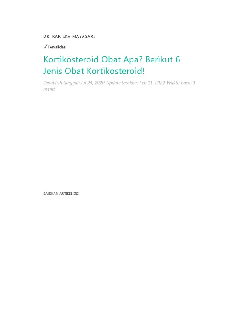 6 Jenis Obat | PDF