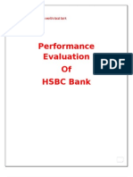 Performance Evaluation of HSBC Bank