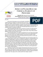 Effect of Water PH On The Chemical Stability of Pesticides