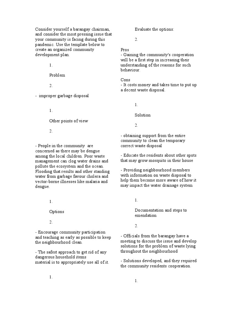 organized-community-development-plan-pdf-waste-management-waste