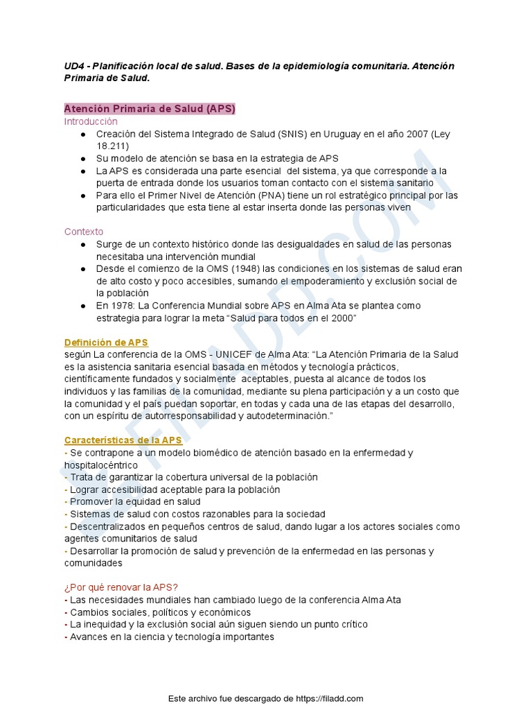 Planificación Local en Salud y APS | PDF | Promoción de la salud ...