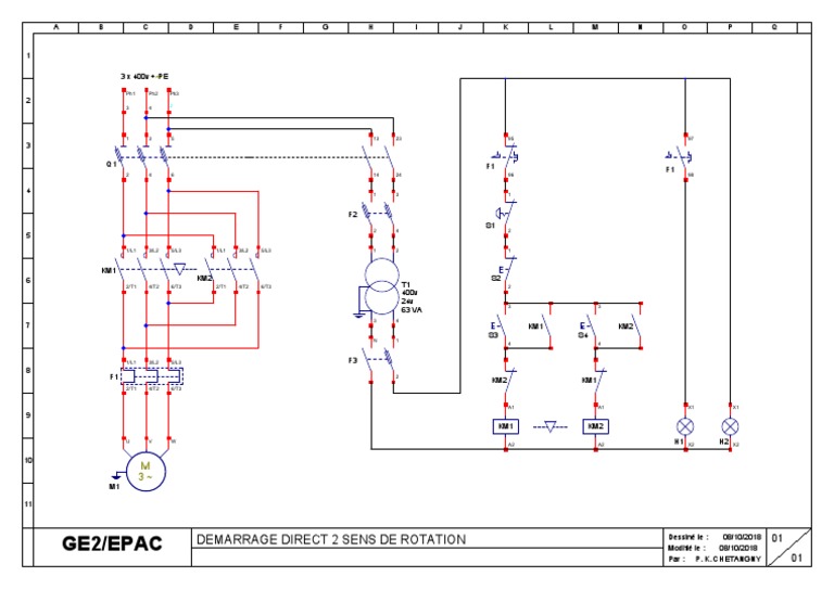 Démarrage Direct Moteur 2 Sens de Rotation | PDF