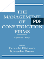 DR Patricia M. Hillebrandt, Mrs Jacqueline Cannon (Eds.) - The Management of Construction Firms - Aspects of Theory-Palgrave Macmillan UK (1989)