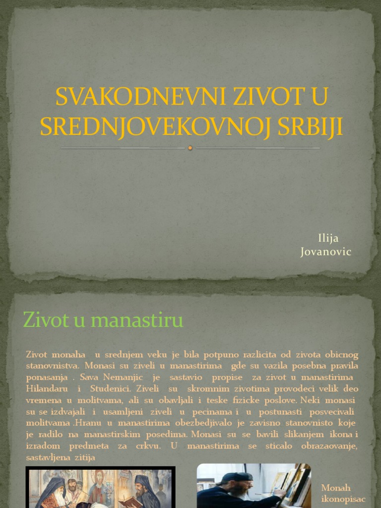 24 1 Svakodnevni Zivot U Srednjovekovnoj Srbiji Pdf