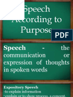Speech According To Purpose