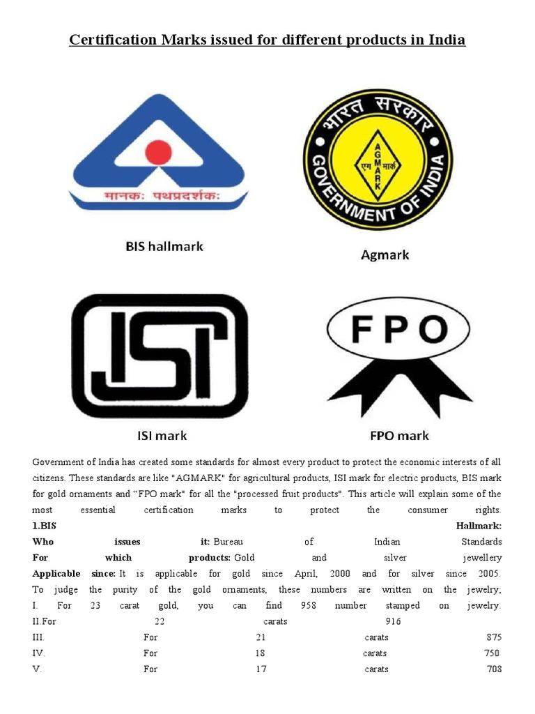 Certification Marks PDF Fineness