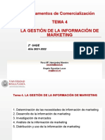 Tema 4. La Gestión de La Información de Marketing