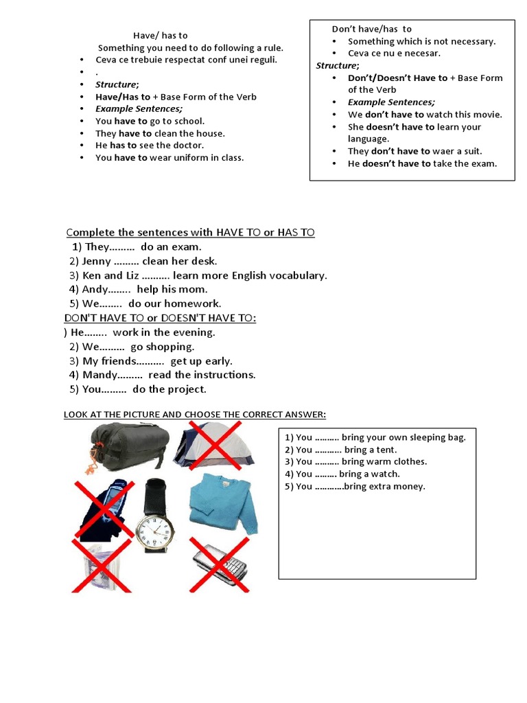 Have To or Has To | PDF