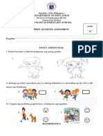 FIRST QUARTER ASSESSMENT WITH TOS by Jessa Print