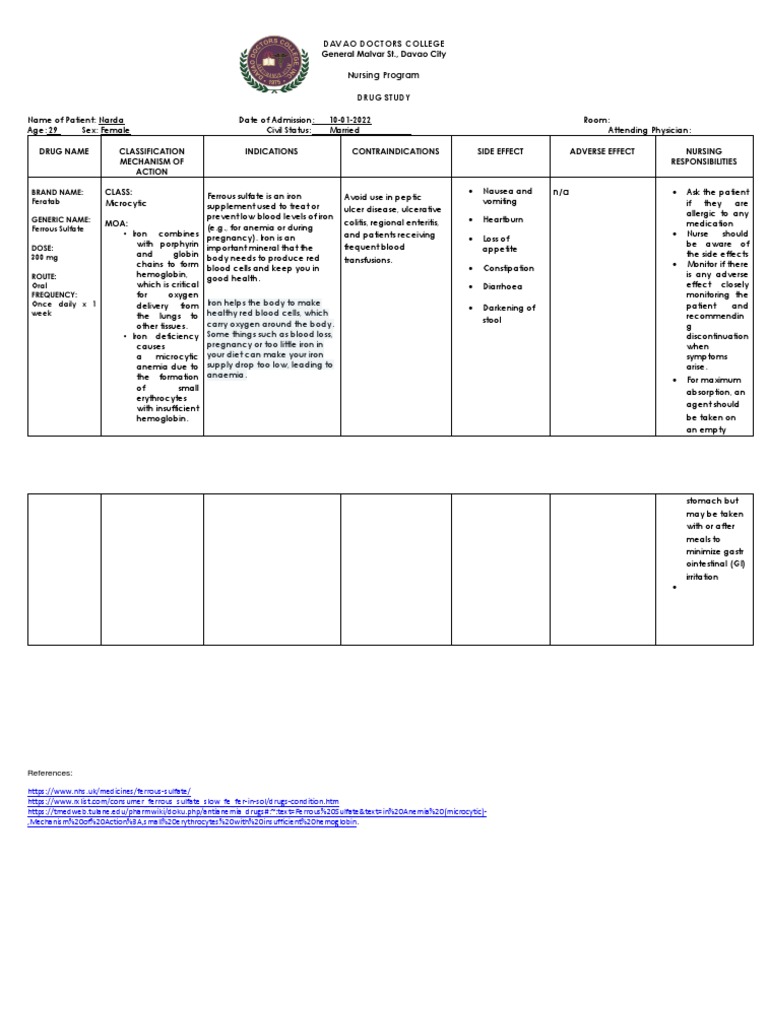 FeSO4 TABLET | PDF | Anemia | Health Care