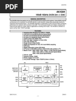 AK4384 DAC Datasheet