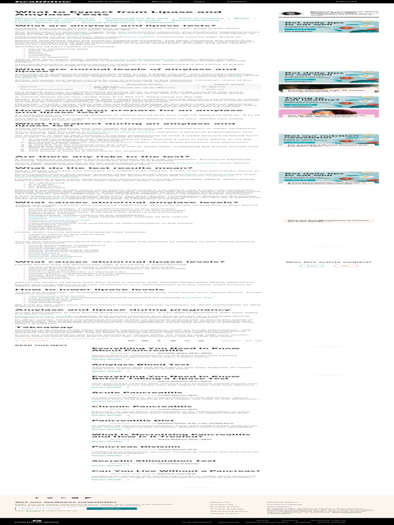 Amylase and Lipase Tests Preparation, Procedure, and Results PDF
