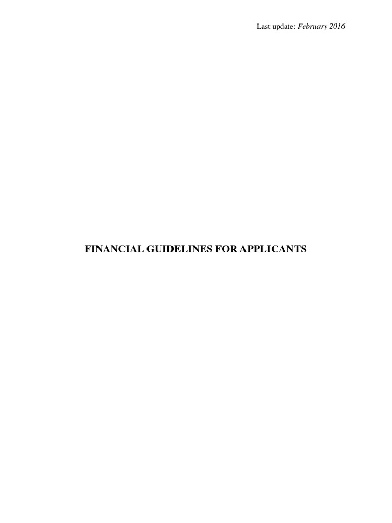 Financial Guidelines for Grant Applicants | PDF | European Union | Expense
