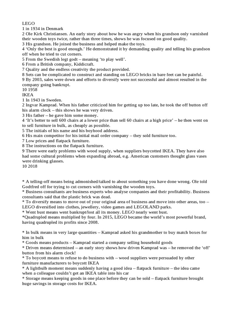 Unit6 Ikea+Lego PDF Marketing