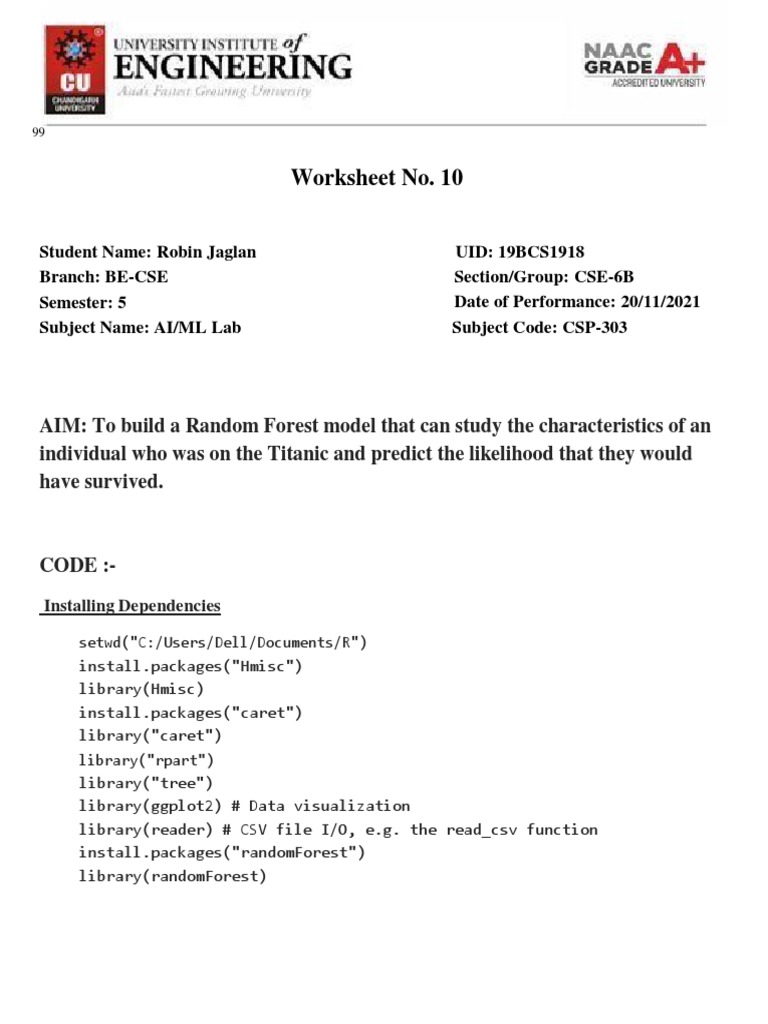 AIML Lab Ws10 PDF Computing Applied Mathematics