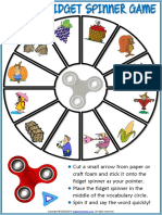 Autumn Vocabulary Esl Printable Fidget Spinner Game For Kids