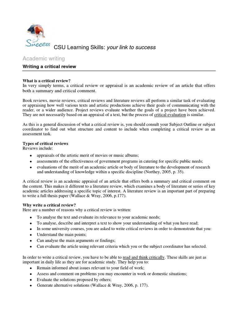 Critical Review PDF Evaluation Cognition