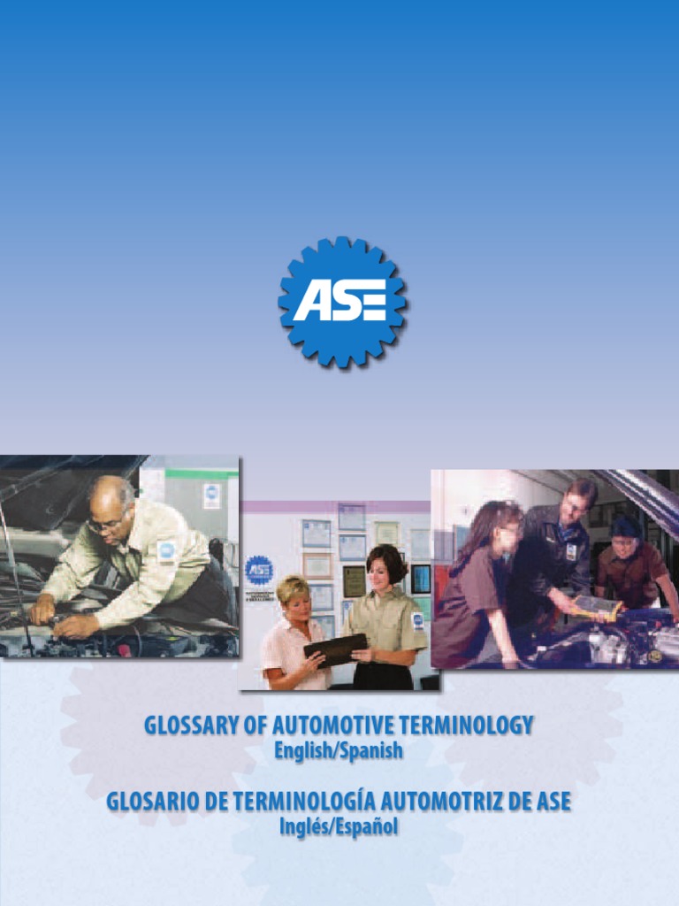 Glossary of Automotive Terminology Glosa PDF Industrial Processes
