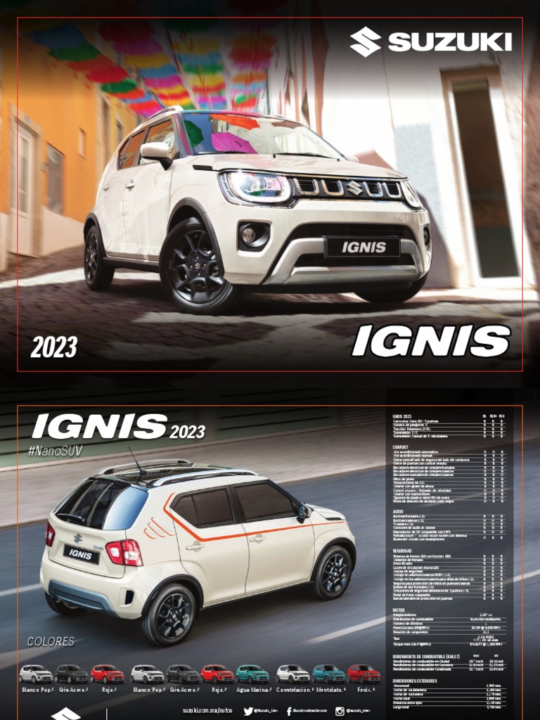 Suzuki Ficha Tecnica Ignis PDF Yo telefono Transporte privado