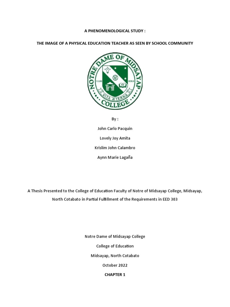 CH 1 and CH 2 | PDF | Teachers | Physical Education