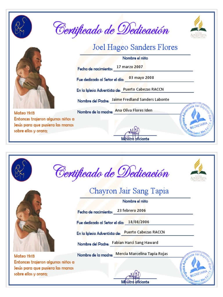 Certificados Presentacion Imprimir | PDF