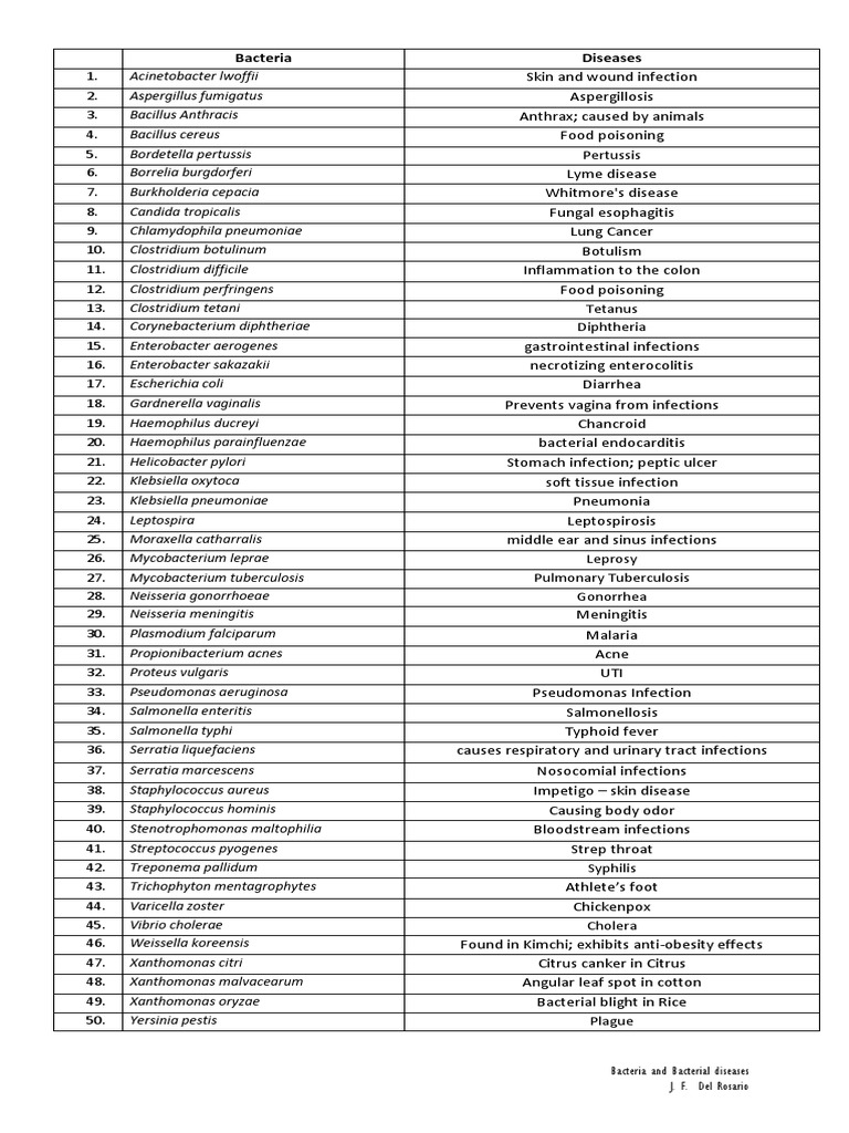 bacteria-and-diseases-list-pdf-bacteria-infection