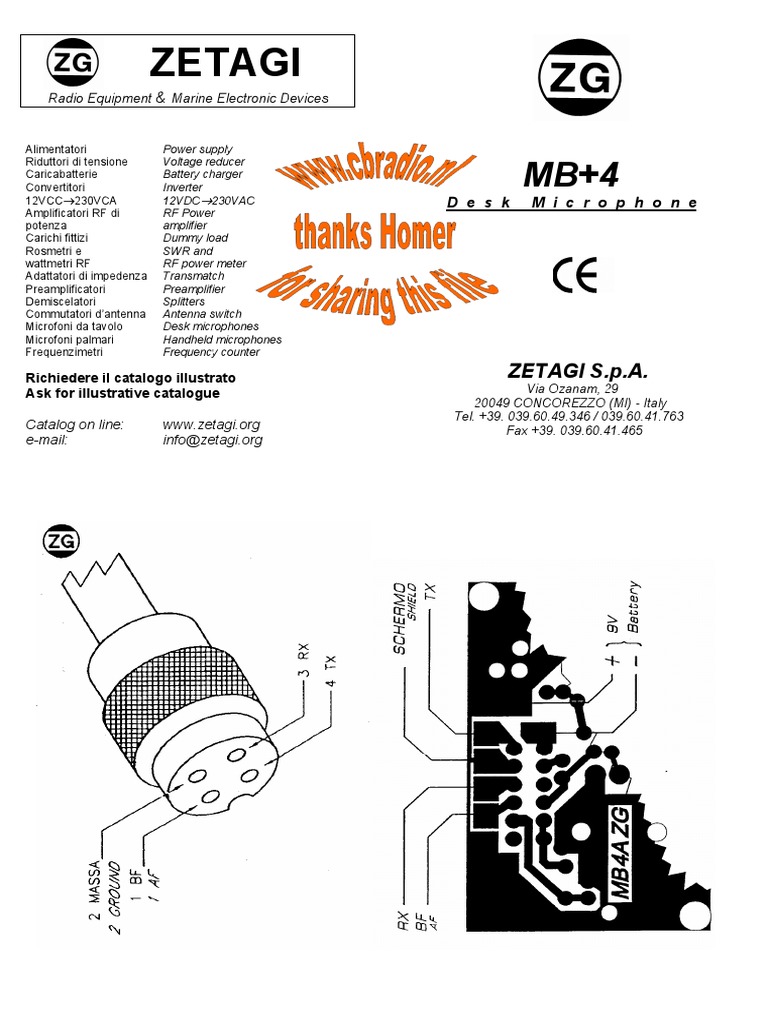 Manual - Zetagi MB4 - ENG - DE - FR - ITA | PDF
