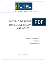 Importancia Del Término de Perturbación Estocástica en Los Modelos de Regresión Uniecuacionales