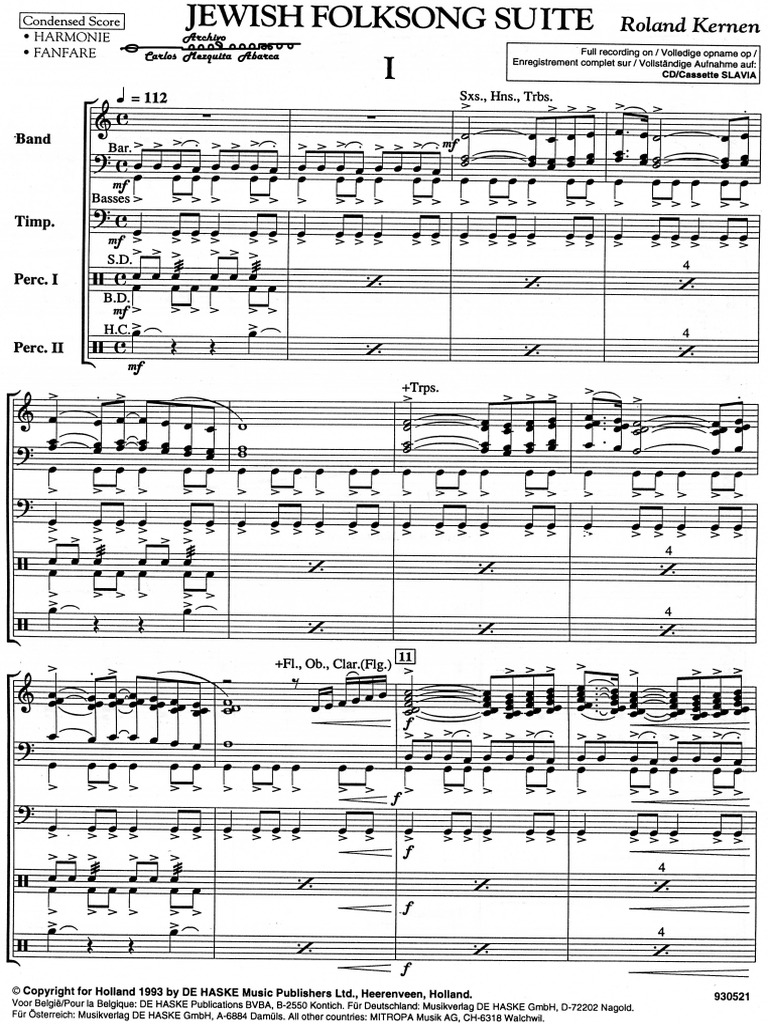 View of Jewish Folksong Suite . - Roland Kernen | PDF