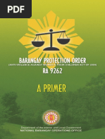 Primer On Barangay Protection Order