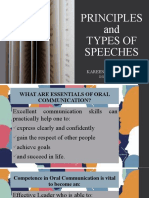 Principles and Types of Speeches