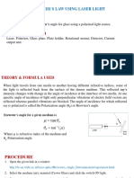 Brewster's Law & Malus' Law Experiment